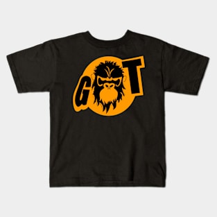 Gorilla Face Logo in Yellow and Black - Gorillaz, Stickers, T-Shirts Kids T-Shirt